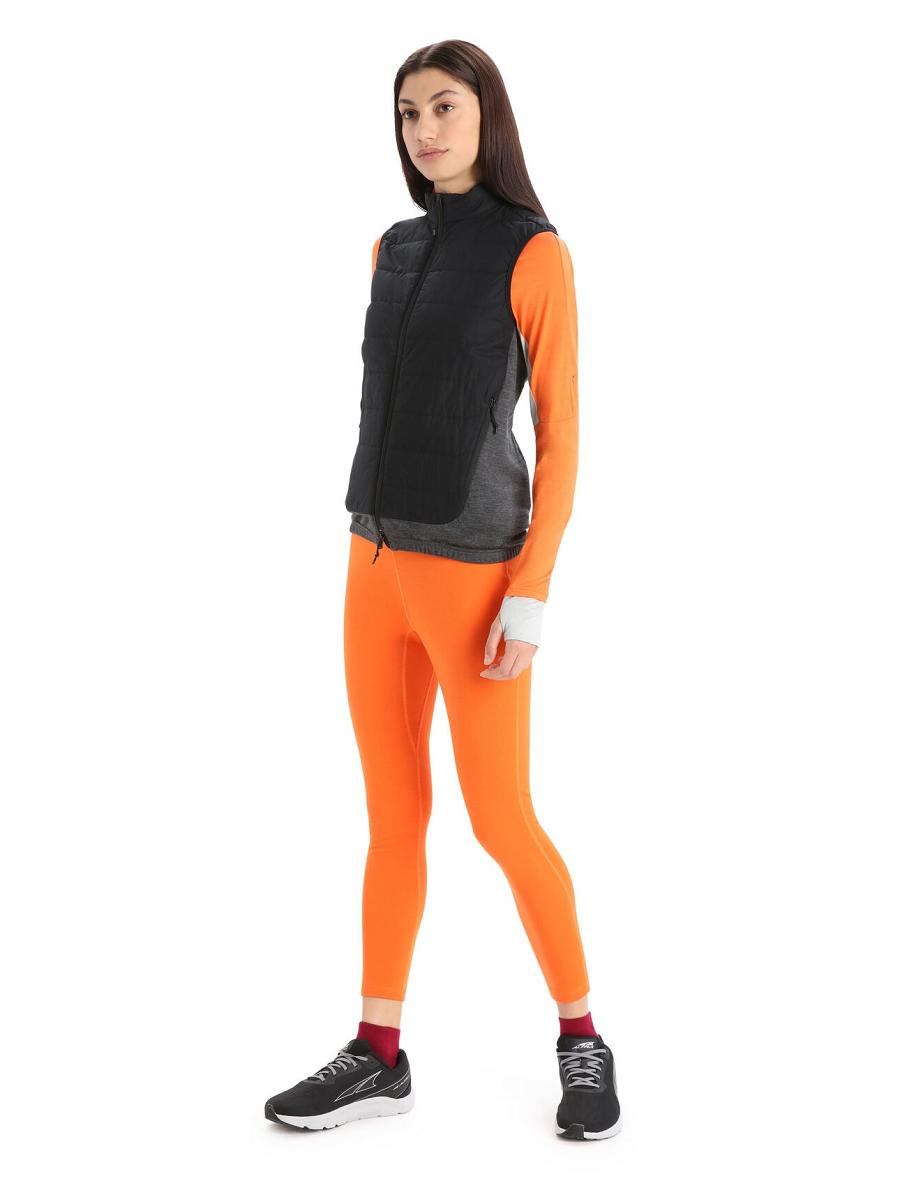 Black / Jet Heather Women's Icebreaker MerinoLoft™ Vest | USA 1557LISH